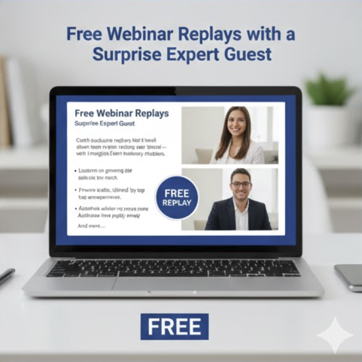 Free Webinar Replays with a Surprise Expert Guest